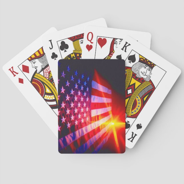 Baraja De Cartas Tarjetas de juego American Flag Bicycle® Poker. (Reverso)