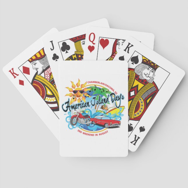 Baraja De Cartas Tarjetas de juego American Island Days 2022 (Reverso)