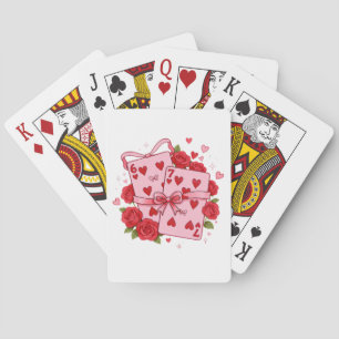 Baraja De Cartas Tarjetas de juego antiguas Corazones San Valentín