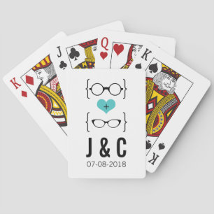 Baraja De Cartas Tarjetas de juego Aqua Geeky Glasses
