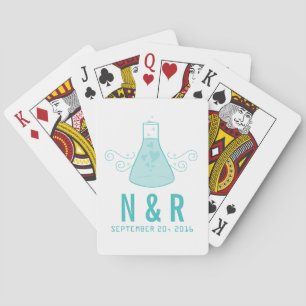 Baraja De Cartas Tarjetas de juego Aqua Sweet Chemistry Boda