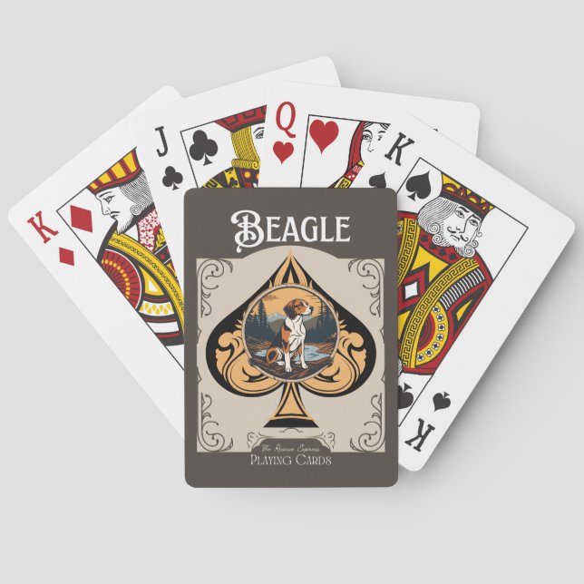 Baraja De Cartas Tarjetas de juego Beagle (Reverso)