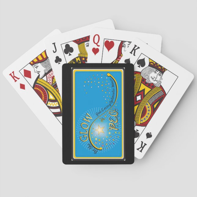 Baraja De Cartas Tarjetas de juego BeTheGlowOfPEO - Negro (Reverso)