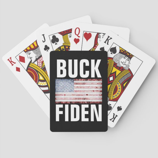 BARAJA DE CARTAS TARJETAS DE JUEGO BIDEN BUCK (Reverso)