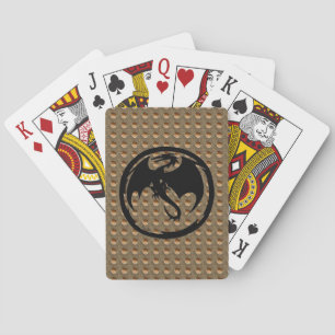 Baraja De Cartas Tarjetas de juego Black Dragon Gold Indent Poker