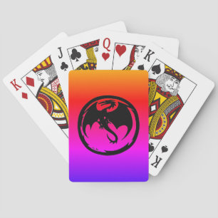 Baraja De Cartas Tarjetas de juego Black Dragon neon Poker