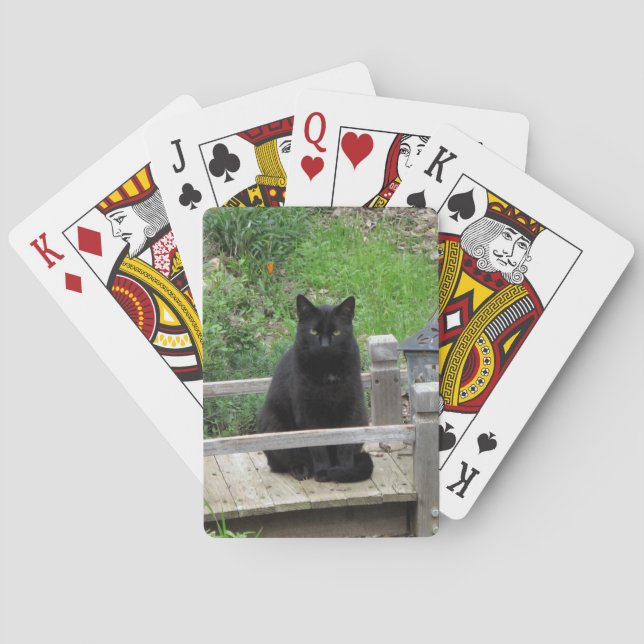 Baraja De Cartas Tarjetas de juego Black Kitty Bridge (Reverso)