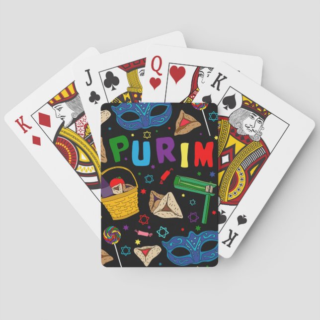 Baraja De Cartas Tarjetas de juego Black Purim (Reverso)