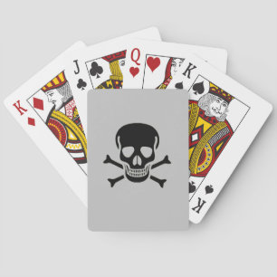 Baraja De Cartas Tarjetas de juego Black Skull gray Poker