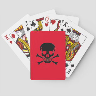 Baraja De Cartas Tarjetas de juego Black Skull red Poker