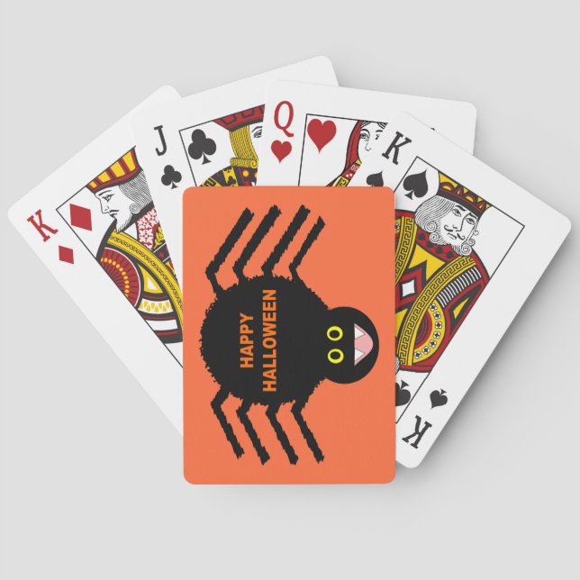 Baraja De Cartas Tarjetas de juego Black Spider de Halloween (Reverso)