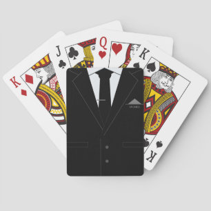 Baraja De Cartas Tarjetas de juego Black Suite - Su nombre