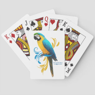 Baraja De Cartas Tarjetas de juego Blue and Gold Macaw