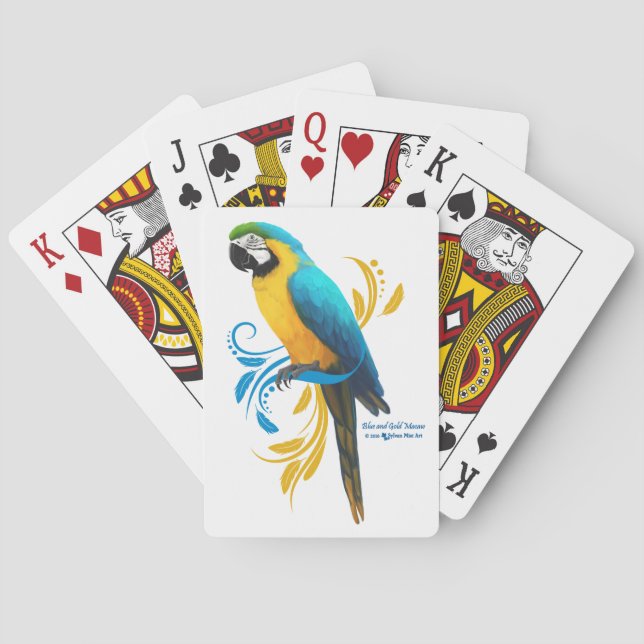 Baraja De Cartas Tarjetas de juego Blue and Gold Macaw (Reverso)