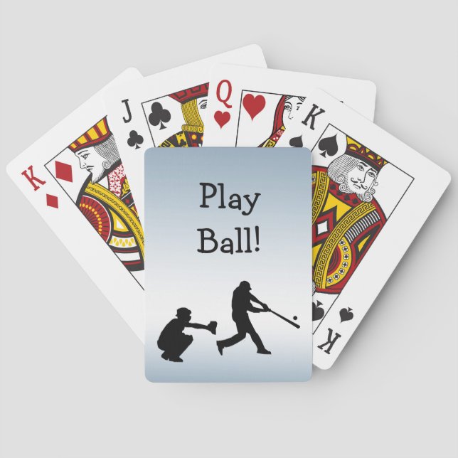 Baraja De Cartas Tarjetas de juego Blue Baseball Ball (Reverso)