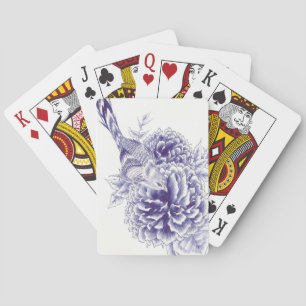 Baraja De Cartas Tarjetas de juego Blue Bird and Peony
