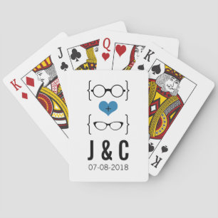 Baraja De Cartas Tarjetas de juego Blue Geeky Glasses