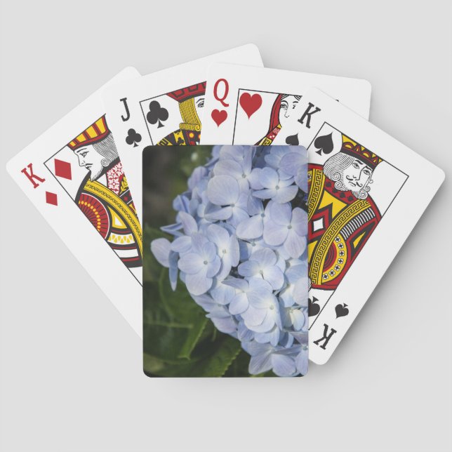 Baraja De Cartas Tarjetas de juego Blue Hydrangea (Reverso)