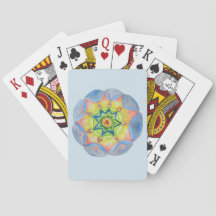 Tarjetas de juego Blue Mandala