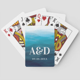 Baraja De Cartas Tarjetas de juego Boda Ocean Waves