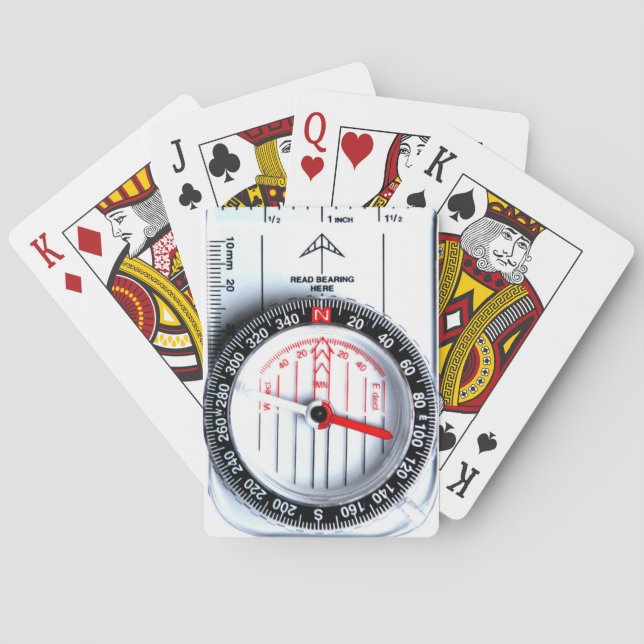 Baraja De Cartas Tarjetas de juego - Brújula orientadora (Reverso)