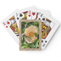 Tarjetas de juego clásicas con melocotón