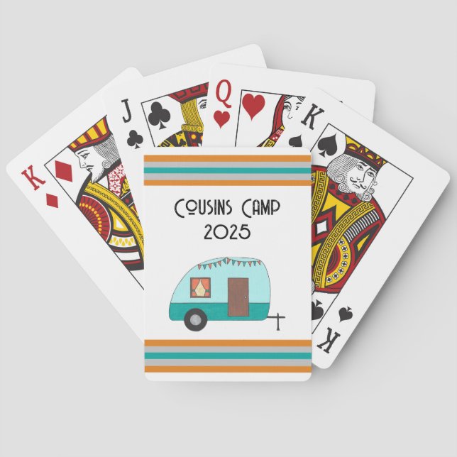 Baraja De Cartas Tarjetas de juego clásicas Cousins Camp Retro Camp (Reverso)