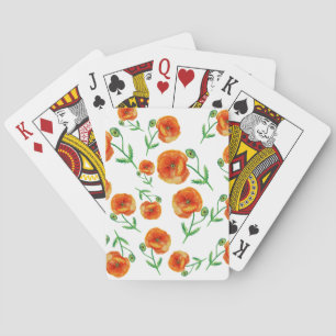 Baraja De Cartas Tarjetas de juego clásicas de color acuático con f