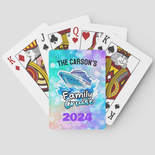 Baraja De Cartas Tarjetas de juego clásicas de crucero familiares p (Reverso)