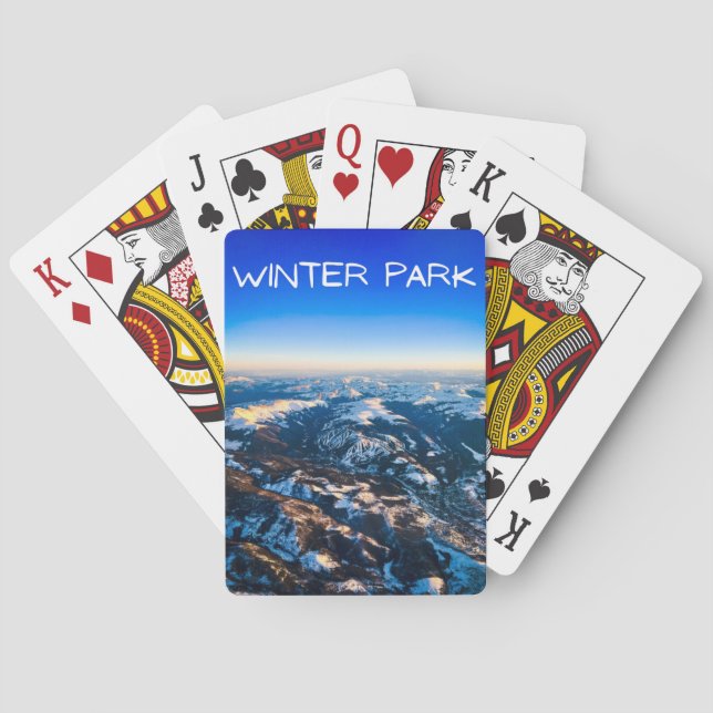 Baraja De Cartas Tarjetas de juego clásicas de Winter Park (Reverso)