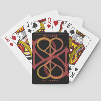 Baraja De Cartas Tarjetas de juego clásicas Peace & Love