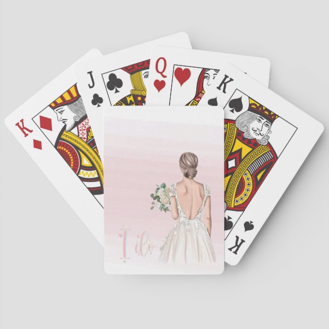 Baraja De Cartas Tarjetas de juego con Bachelorette Rosa (Reverso)