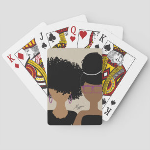 Baraja De Cartas Tarjetas de juego con Chica rizado