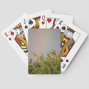 Baraja De Cartas Tarjetas de juego con cielo arco iris