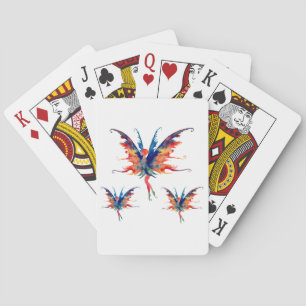 Baraja De Cartas Tarjetas de juego con fallas de acuarela