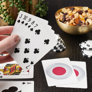 Baraja De Cartas Tarjetas de juego con la bandera de Japón redonda