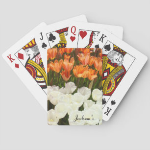 Baraja De Cartas Tarjetas de juego con nombre personalizado Flores