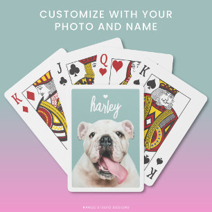 Baraja De Cartas Tarjetas de juego con nombre y foto personalizadas