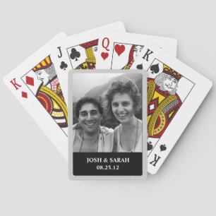 Baraja De Cartas Tarjetas de juego con texto de foto personal
