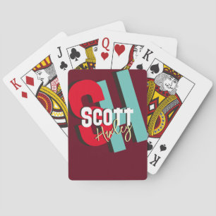 Baraja De Cartas Tarjetas de juego Cool con nombre
