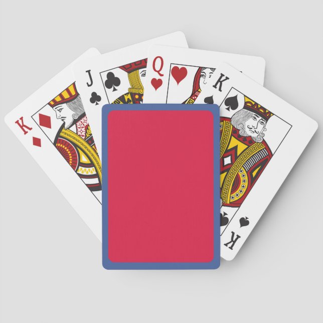 Baraja De Cartas Tarjetas de juego Crimson & Blue Personalizado (Reverso)