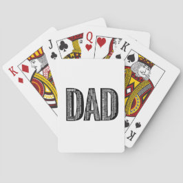 Baraja De Cartas Tarjetas de juego DAD Word Cloud - Regalo del Día
