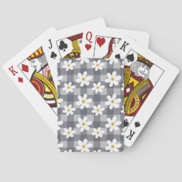 Baraja De Cartas Tarjetas de juego Daisy Days - Black Gingham