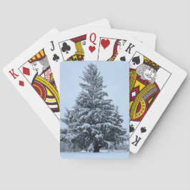 Baraja De Cartas Tarjetas de juego de árbol de invierno