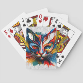 Baraja De Cartas Tarjetas de juego de arte para gatos - Línea audaz