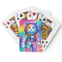 Tarjetas de juego de astro-gato