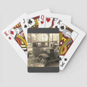 Baraja De Cartas Tarjetas de juego de autos clásicas, antiguas, ant