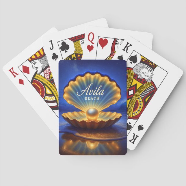 BARAJA DE CARTAS TARJETAS DE JUEGO DE AVILA BEACH. (Reverso)