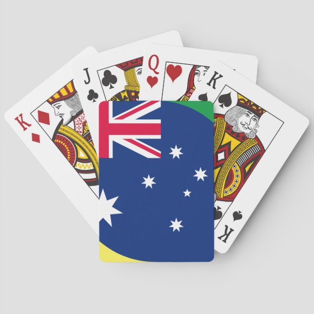 BARAJA DE CARTAS TARJETAS DE JUEGO DE BANDERA AUSTRALIA (Reverso)