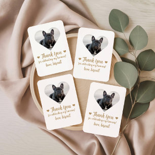 Baraja De Cartas Tarjetas de juego de boda de perro con foto del co